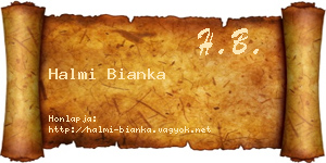 Halmi Bianka névjegykártya
